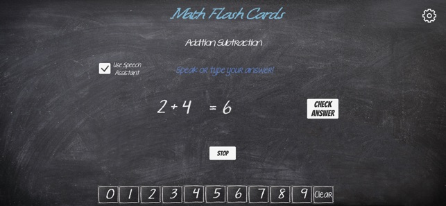 Math Flash Cards: Voice Assist