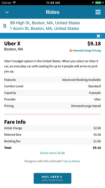 RideGuru - Compare Rideshares, taxis, and limos screenshot-3