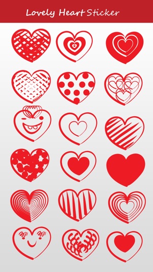 Heart Sketch Stickers for iMessage