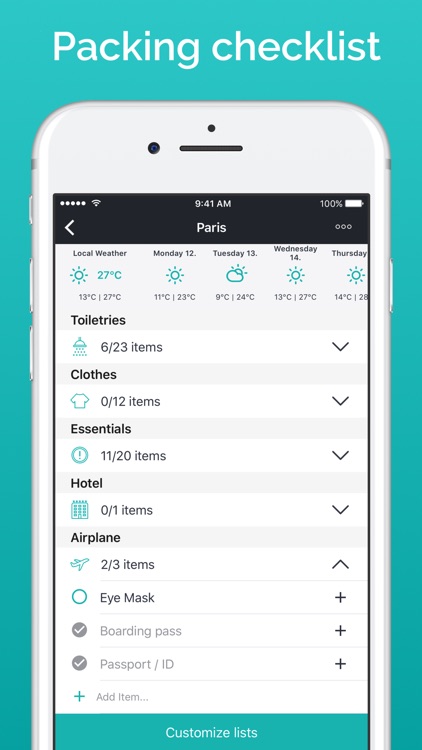 Packr Travel Packing Checklist screenshot-0