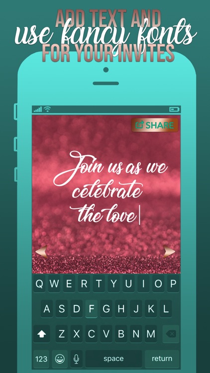 Rose Gold Invitation Maker screenshot-3