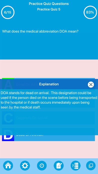 Medical Terminologies Quiz screenshot 2
