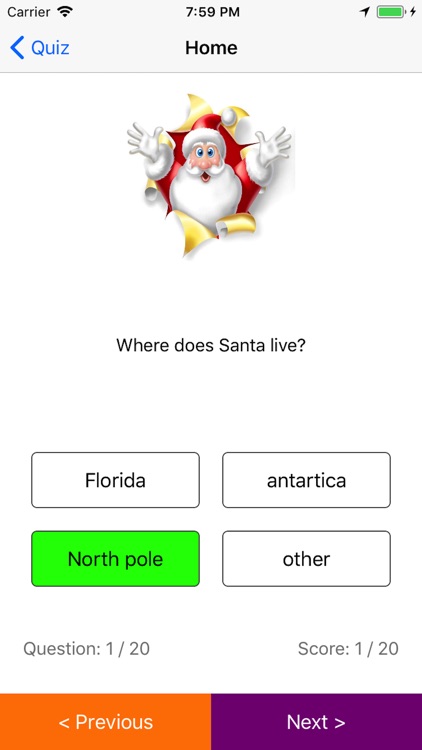 Santa Christmas quiz