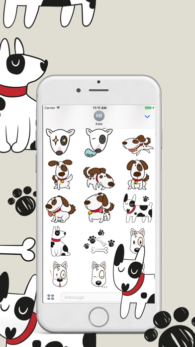 Bull Terrier Puppies Stickers screenshot 2