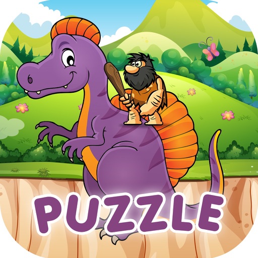 Caveman & Dinosaur Puzzle Quiz Icon