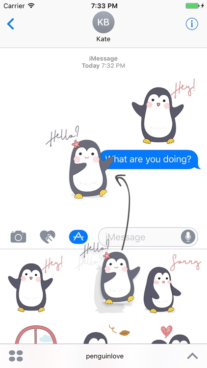 Lovely Penguins Sticker screenshot-3
