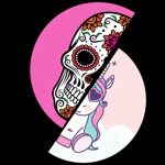 Unicorn  Sugar Skull Slice