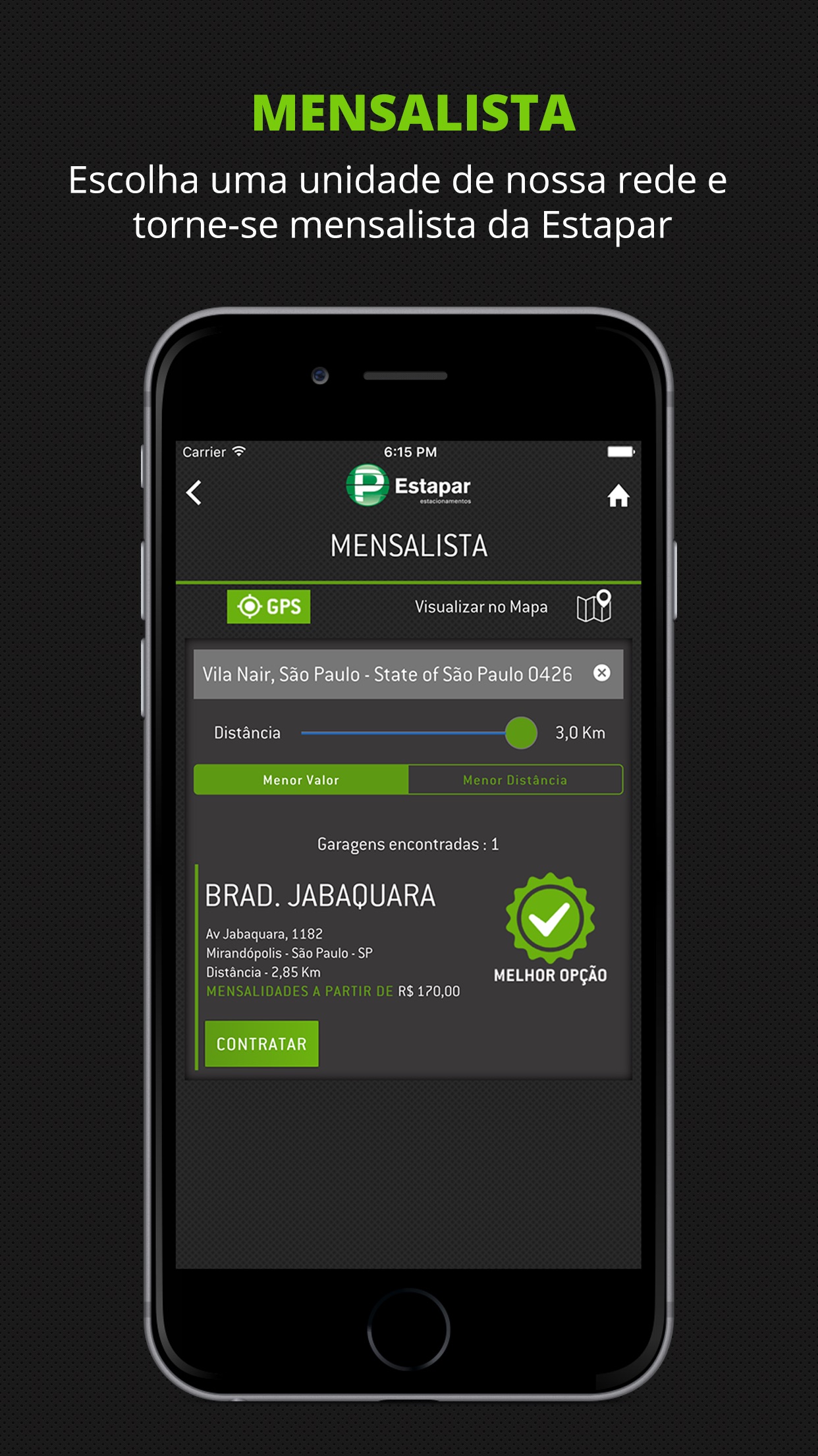 Screenshot do app Estapar - Vaga Inteligente