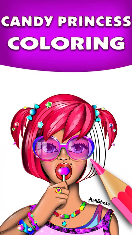 Candy Princess Adult Coloring screenshot-0