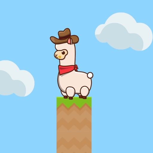 Jumping llama icon