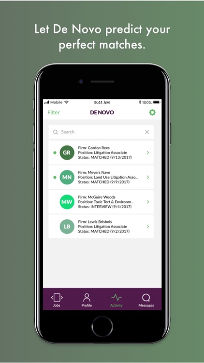 De Novo - Legal Recruiting App screenshot-3