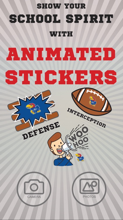 Kansas JayHawks Animated Selfie Stickers