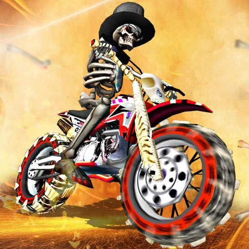 Skeleton Stunt DirtBike Rider