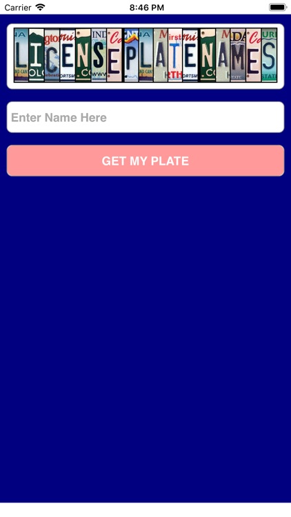 License Plate Names