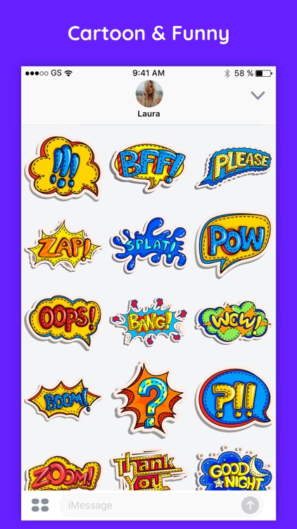 Comic & Cartoon Text Stickers screenshot-3