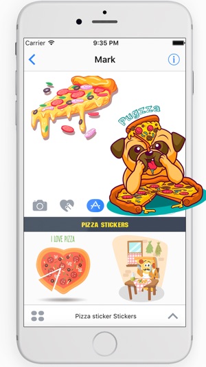 Pizza sticker pack I Love Pizza stickers(圖1)-速報App