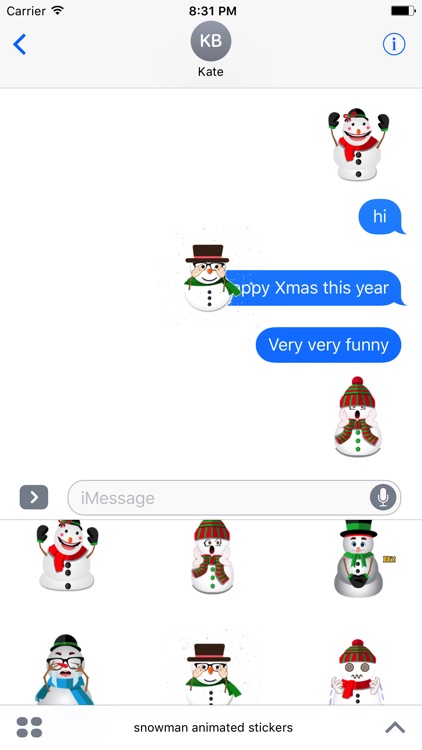snowman animated stickers
