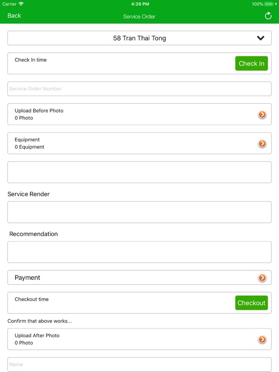 Innoflex Service Order