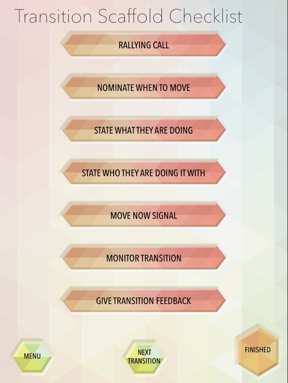 Transition Scaffold Checklist