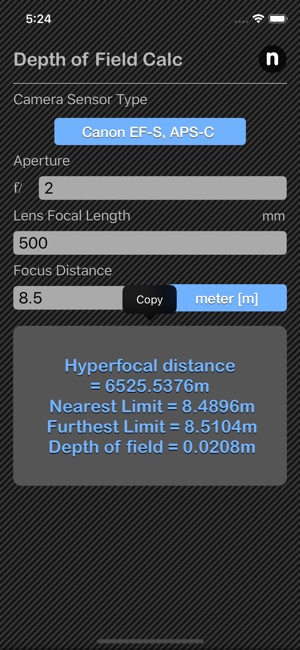 Depth of Field Calculator(圖4)-速報App