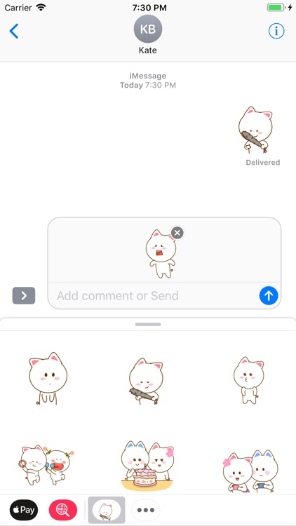 Cute Kitty Pinky Stickers