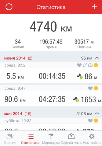 Runtastic Road Bike GPS screenshot 3