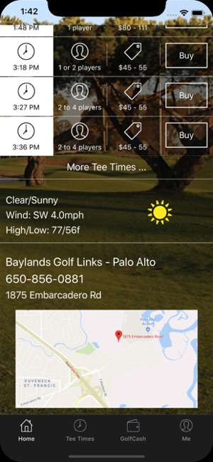 Baylands Golf Links Tee Times(圖2)-速報App