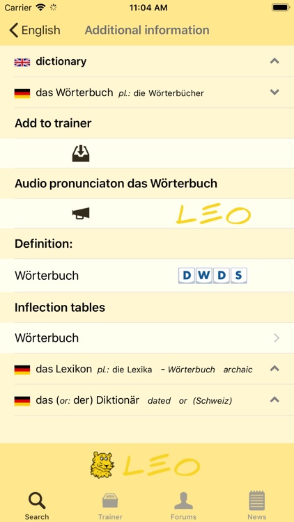 LEO dictionary