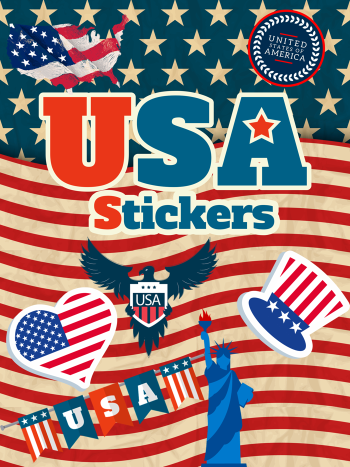 USA Stickers and emoticons