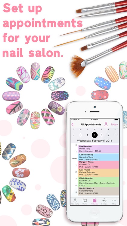 eNails - Nail salon appointment schedule calender