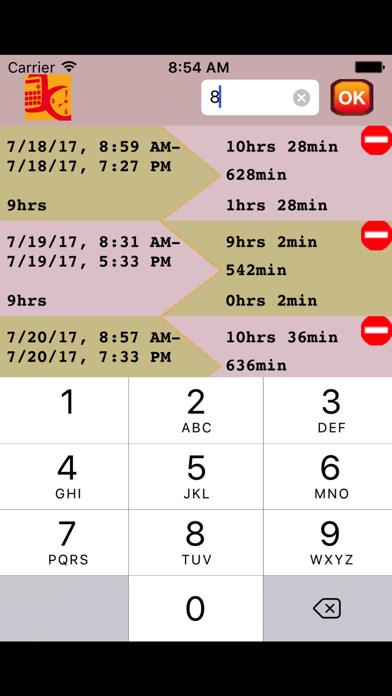 calcbetwixt calculate overtime undertime iphoneアプリ applion