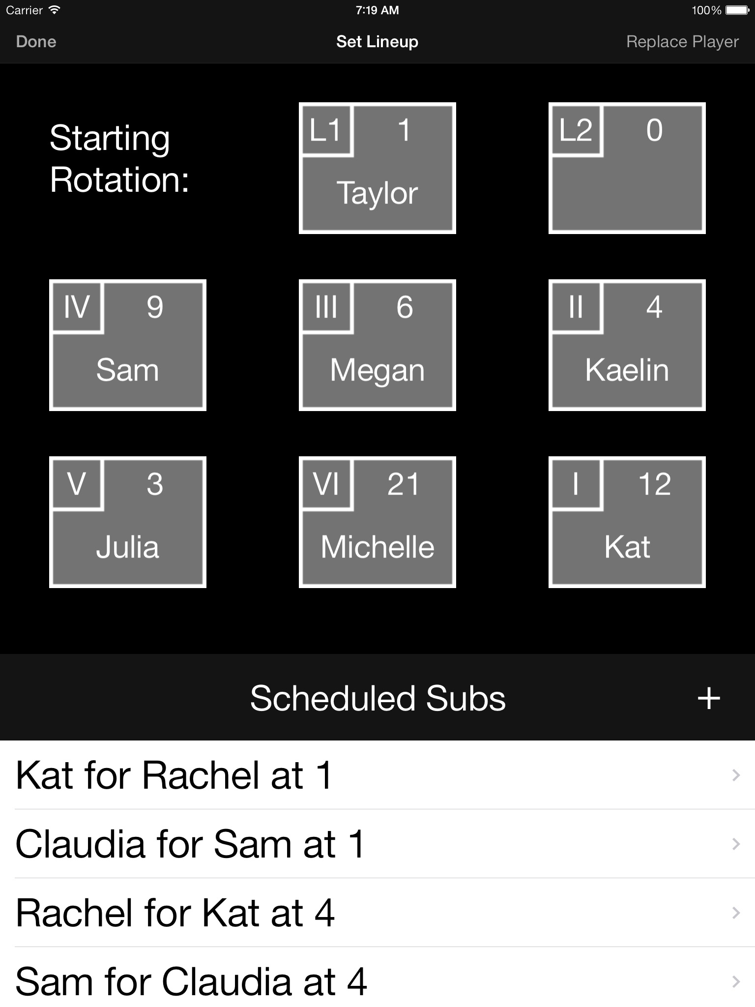 Volleyball Lineup Tracker screenshot 3