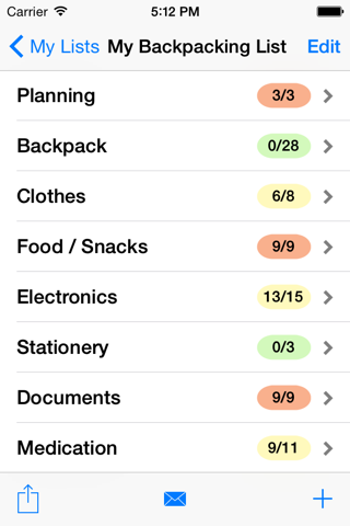 Backpacking Checklist screenshot 2