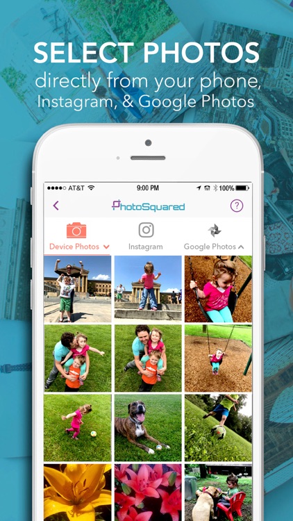 PhotoSquared photo wall tiles