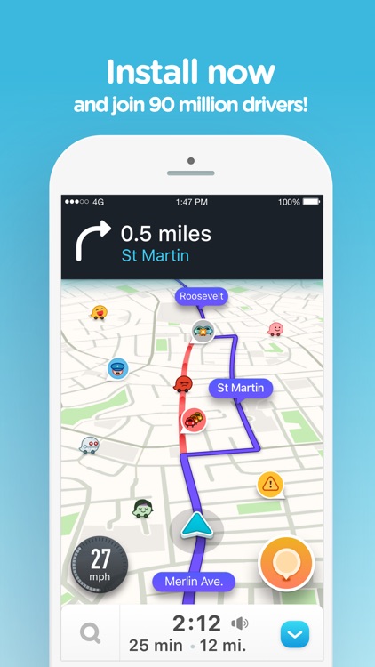 Waze Navigation & Live Traffic screenshot-4