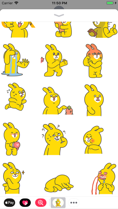 Yellow Bunny Animated Stickers screenshot 2