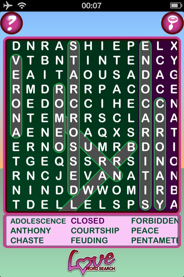 Epic Love Word Search - huge Valentine's word game screenshot 2