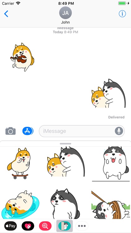 Fat Dog Animated Stickers