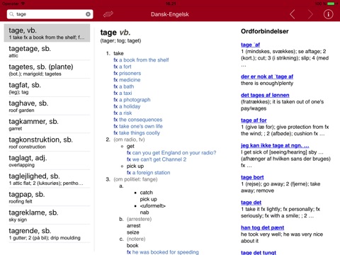 Gyldendal's English Danish Dictionary - Large screenshot 4