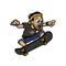 Collect likes, dodge dislikes, duck from tasers, jump over cactus