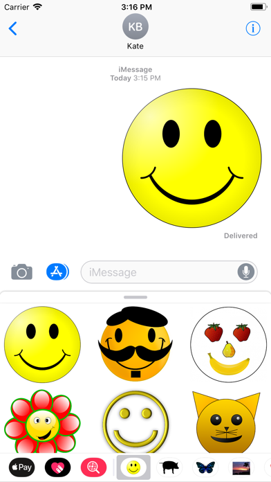 Yellow Smiley Sticker Pack screenshot 2