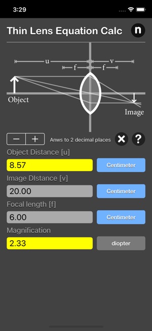 Thin Lens Equation Calc(圖4)-速報App