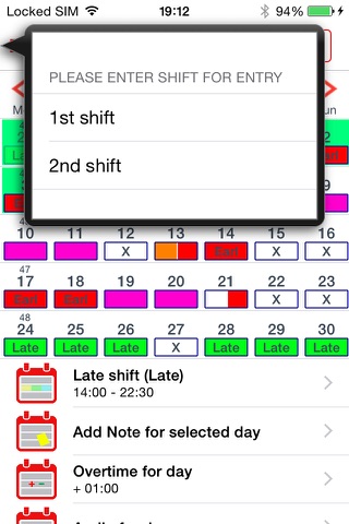 Roster-Calendar screenshot 2