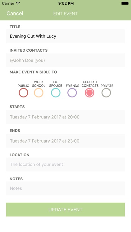 CalendU the app