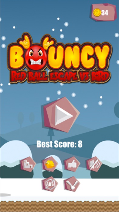 Bouncy Red Ball vs Bird Pro screenshot 1