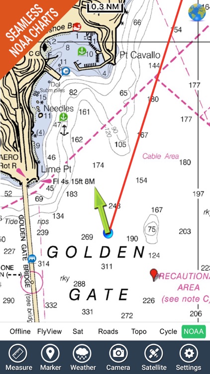 California fishing HD GPS Maps