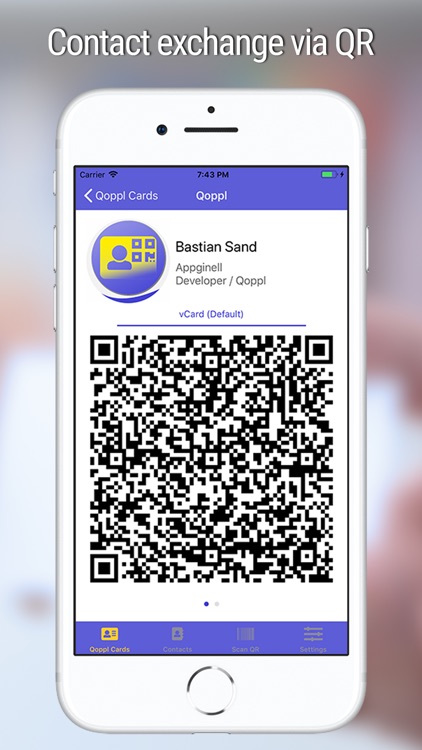 Qoppl - A QR Business Card App