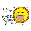 The Sun and Cloud Emoji Sticker