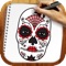 Would you like to have fun drawing of Death Mask from Mexico