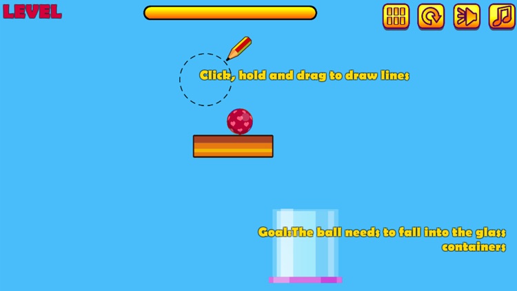 Physics Draw Line: Happy Ball screenshot-3